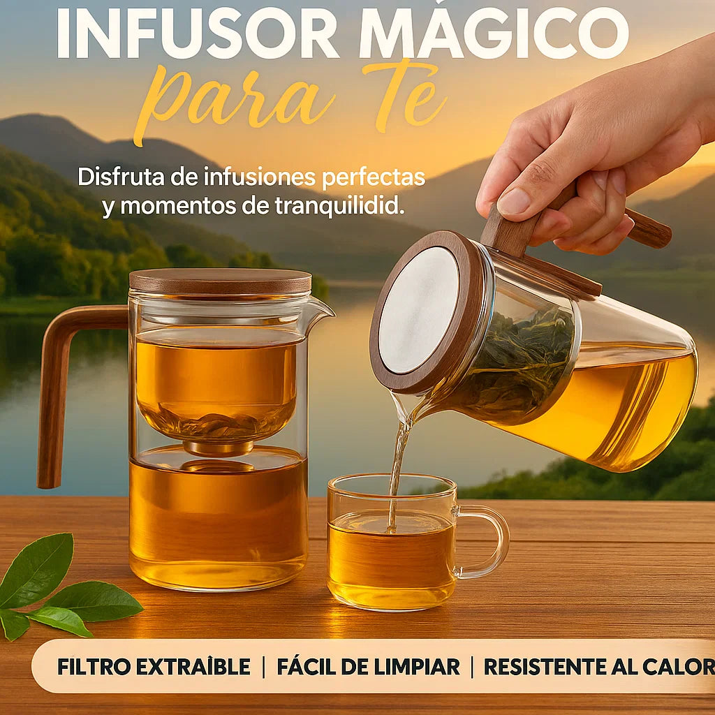 Infusor de Té 🔥 Elegante Práctico Sin derrames 800 mL