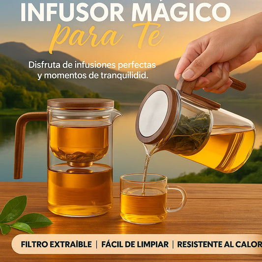 Infusor de Té 🔥 Elegante Práctico Sin derrames 800 mL